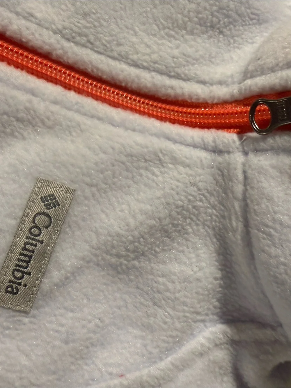 Columbia Light Lavender Kids Fleece Jacket with Coral Zip